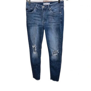 Kancan Medium Wash Distressed Ankle Jeans Size 9/28